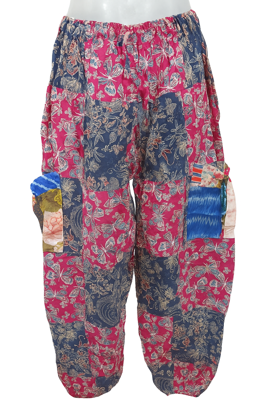 Boho Patchwork Floral Harem Pants for Women