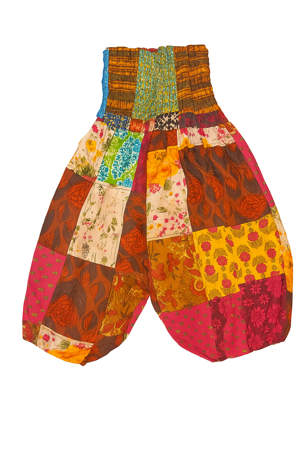 Kids Patchwork Harem Pants – Colorful Boho Style for Girls