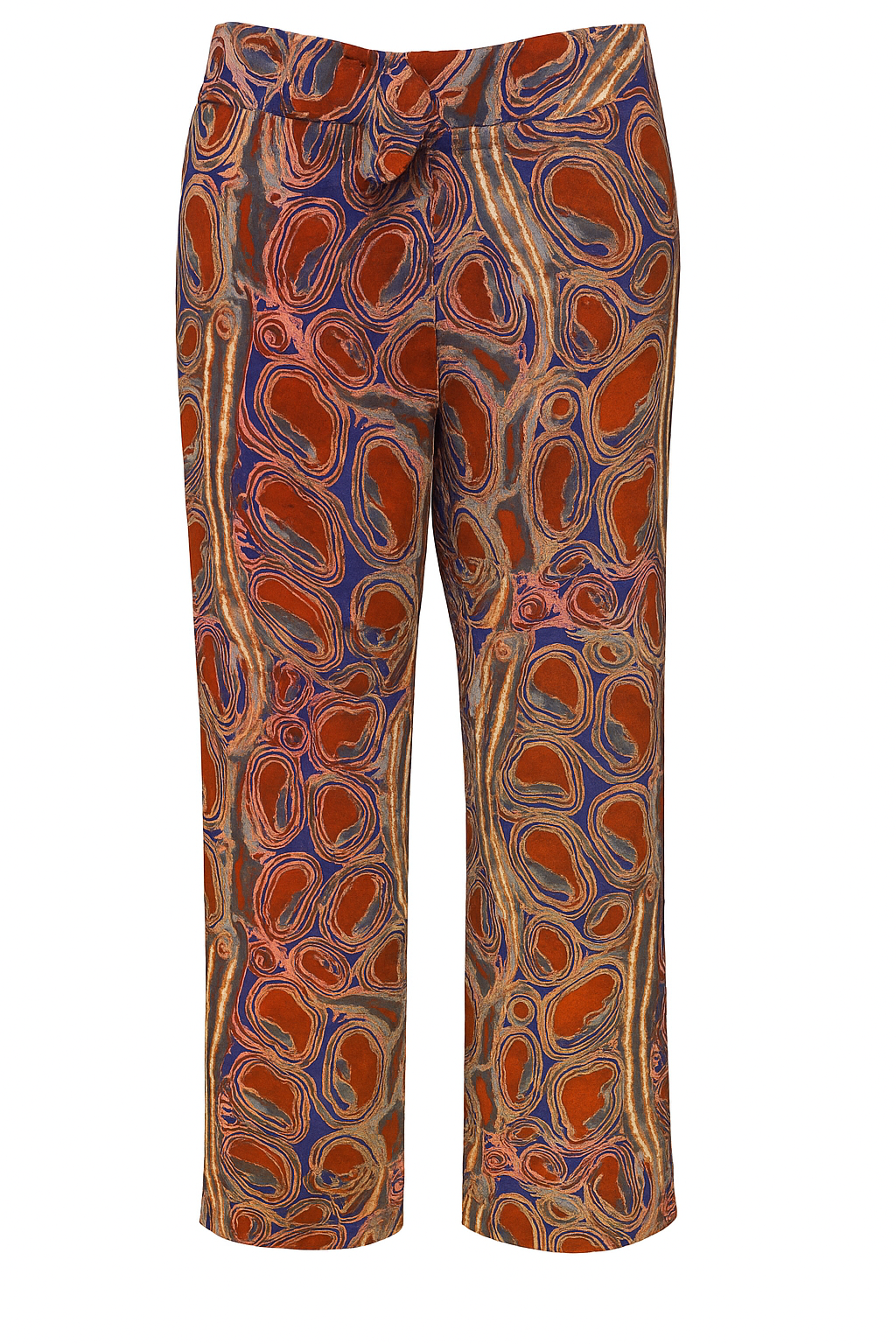 Abstract Print High-Waisted Wide-Leg Women's Pants