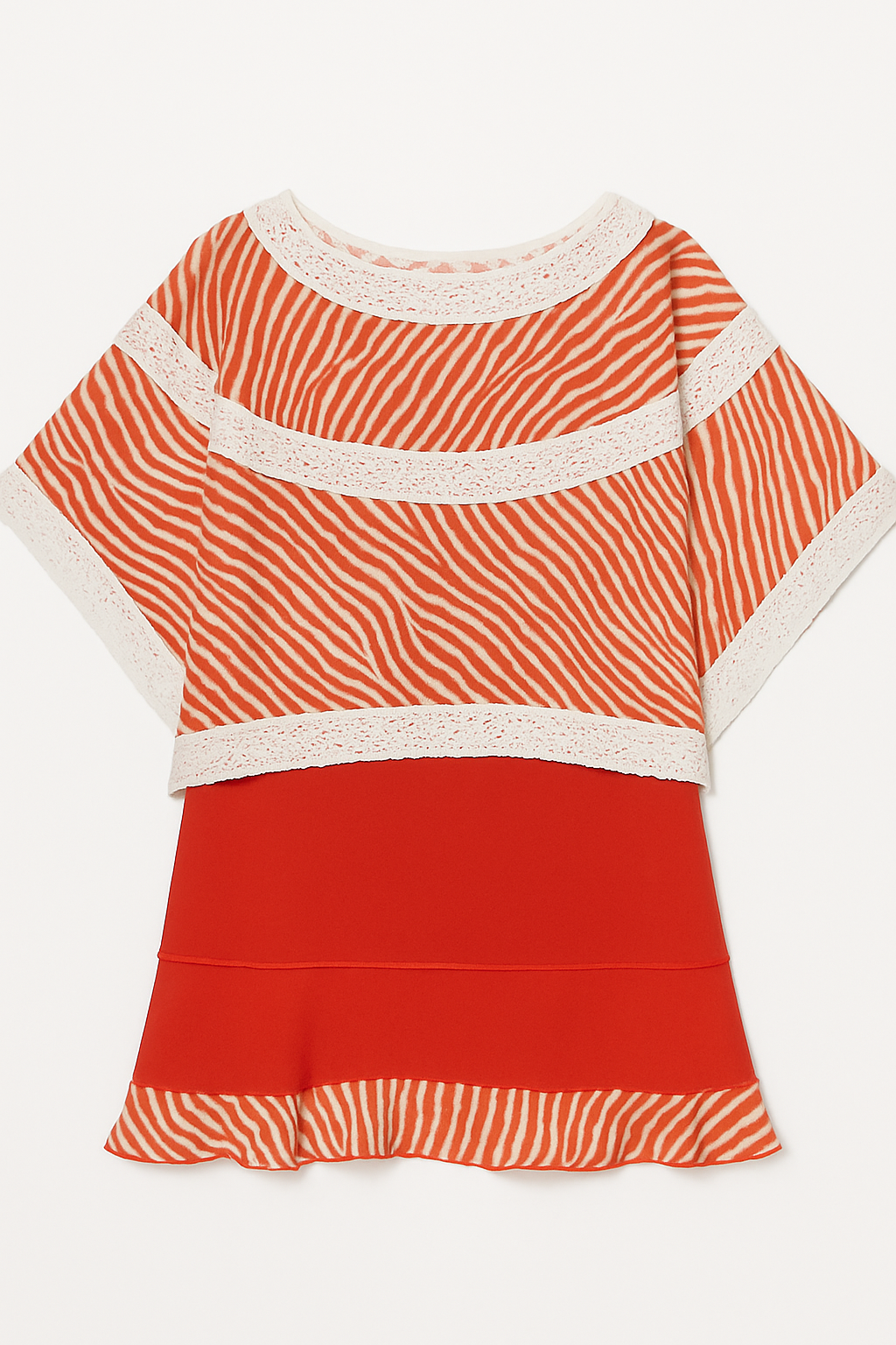 Vibrant Zebra Print Two-Piece Dress