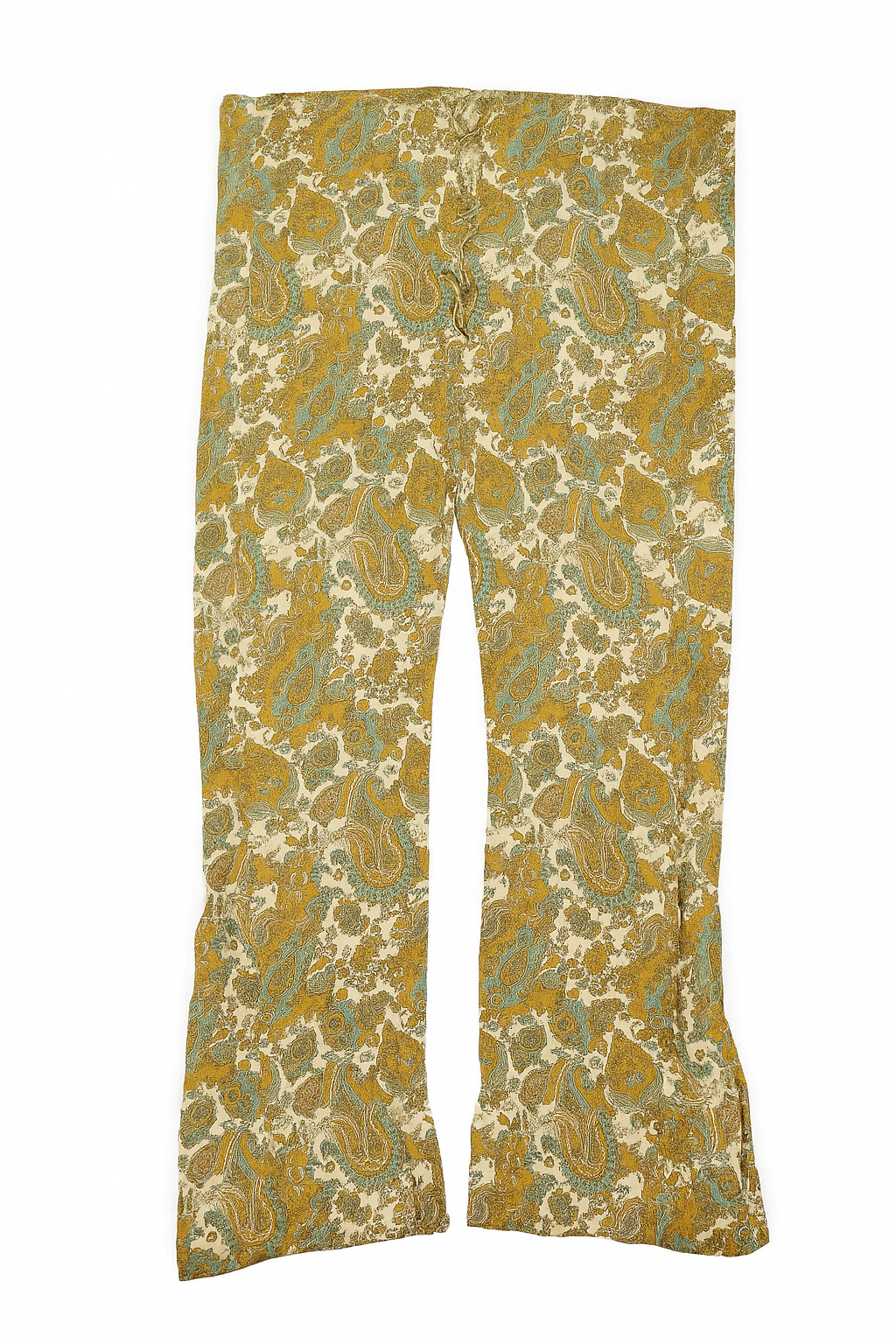 Vintage Paisley Printed Cotton Pants